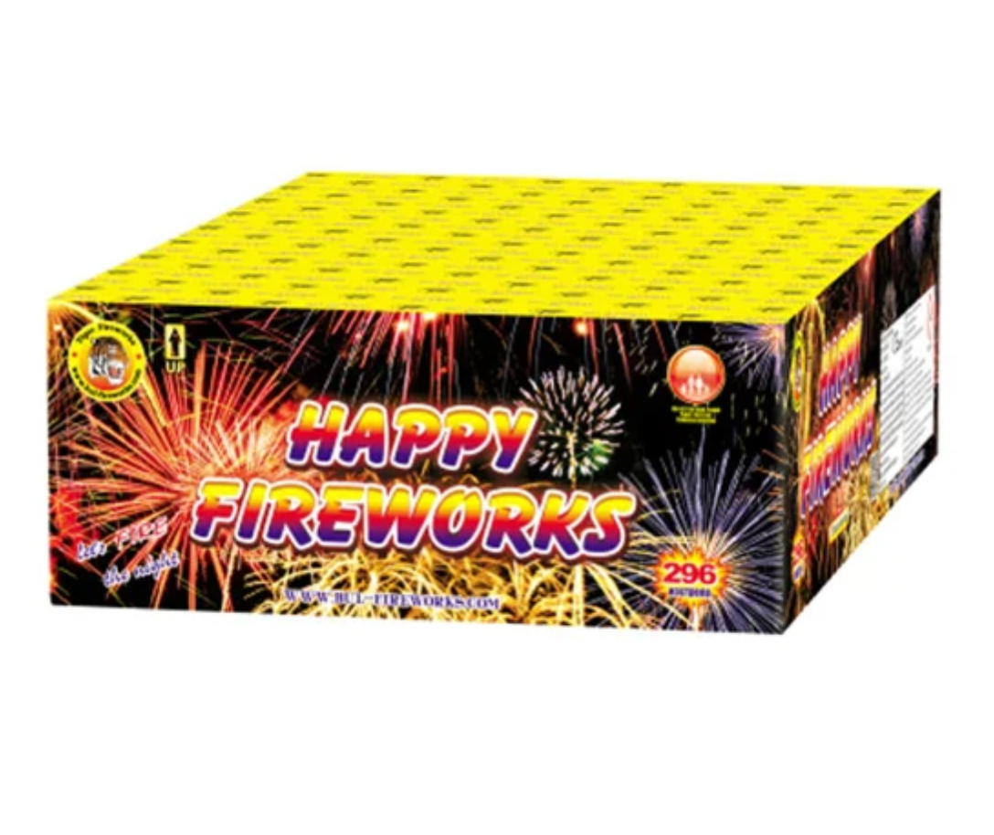 Baterie de artificii 296 focuri 16 mm Tropic Happy Fireworks Tf007